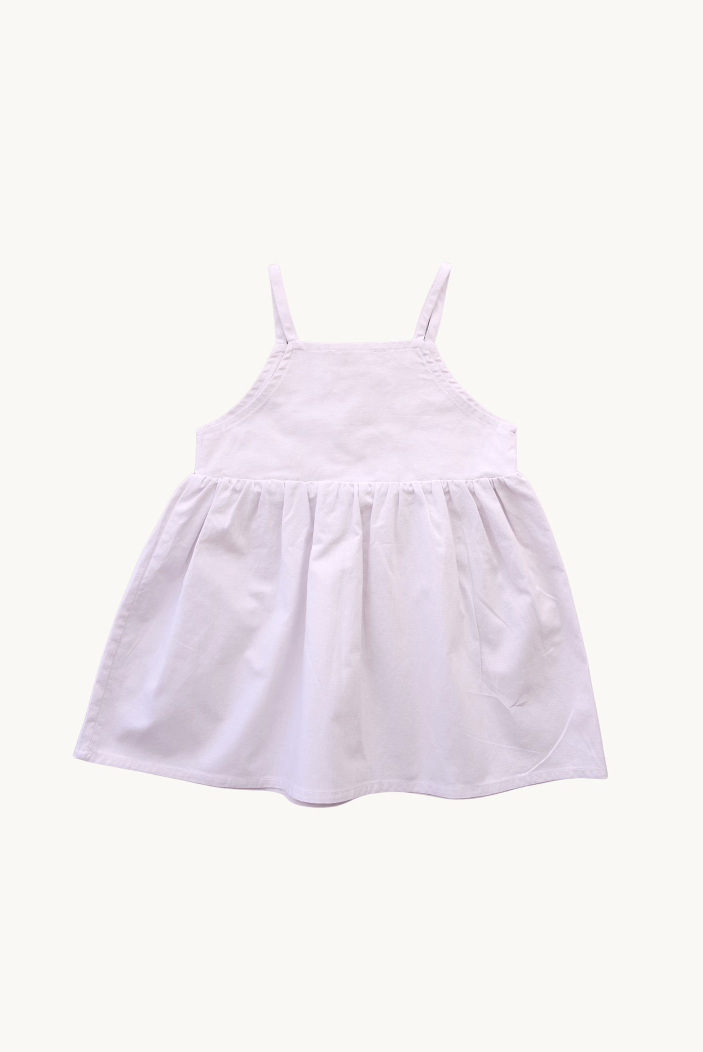 TARA Dress – Sleeveless, Shell Buttons, Lilac