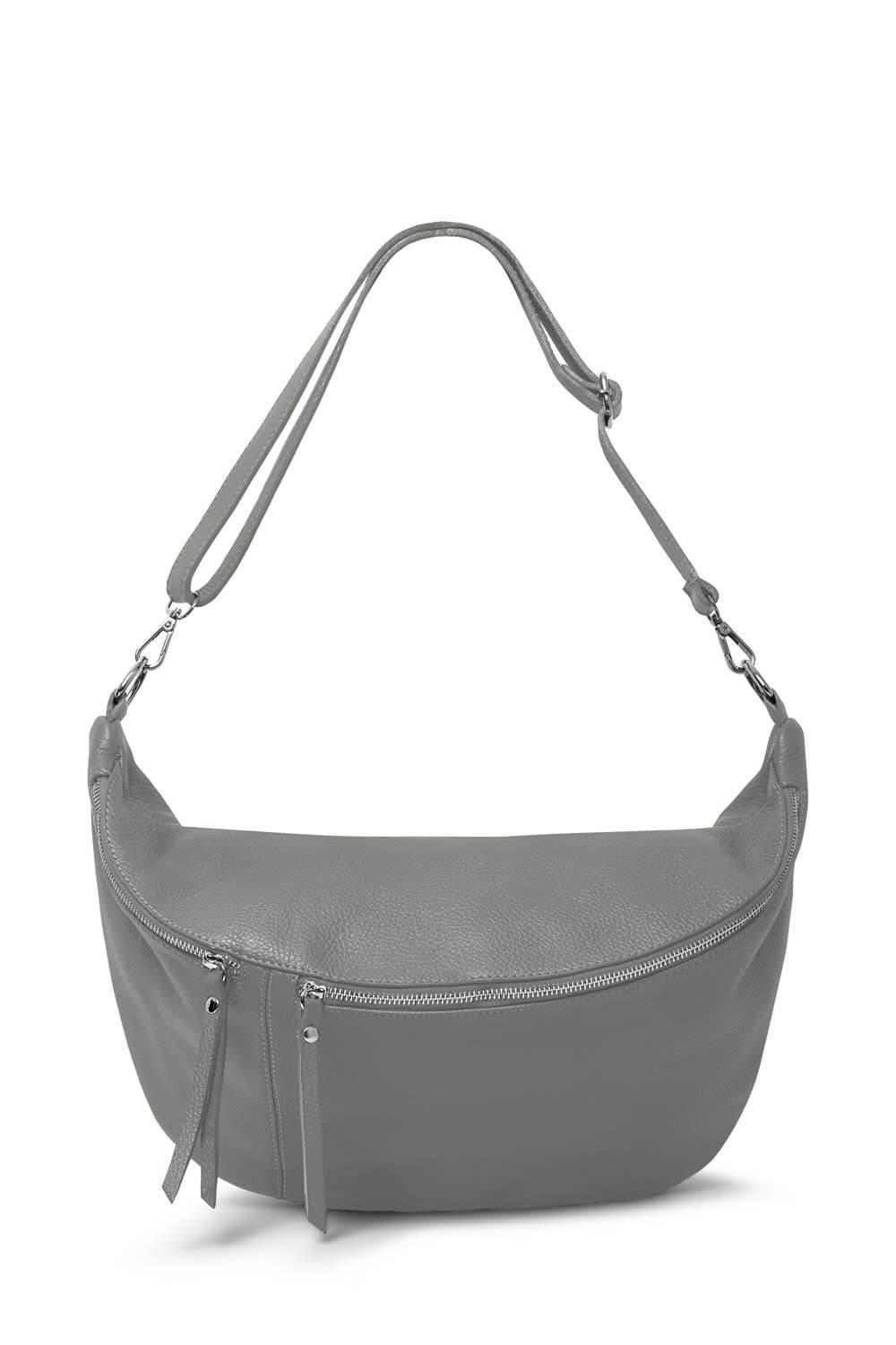 Oversized Italian Leather Crescent Bag – Versatile, Handmade in Italy