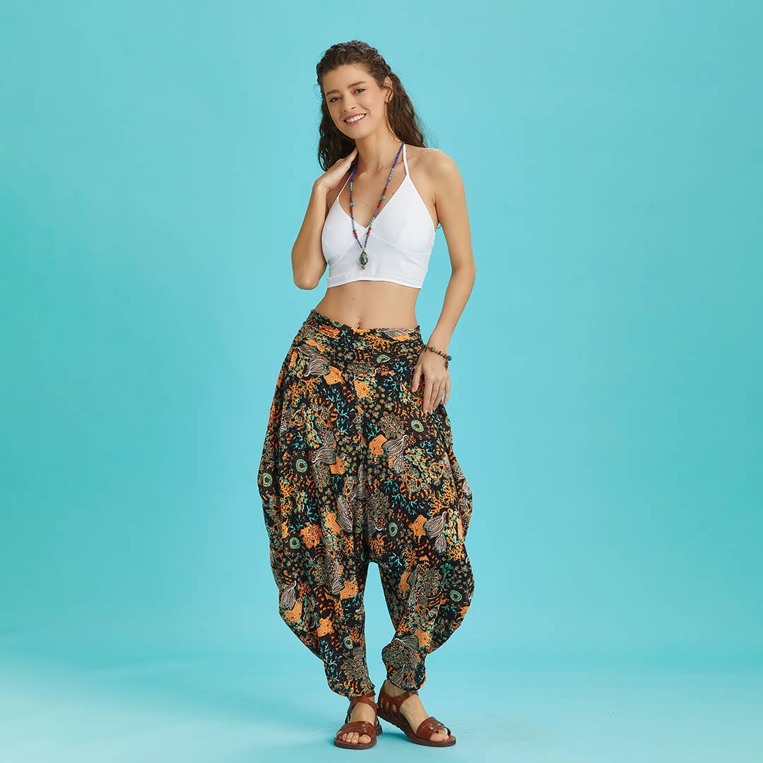 Floral Print Hippie Pants