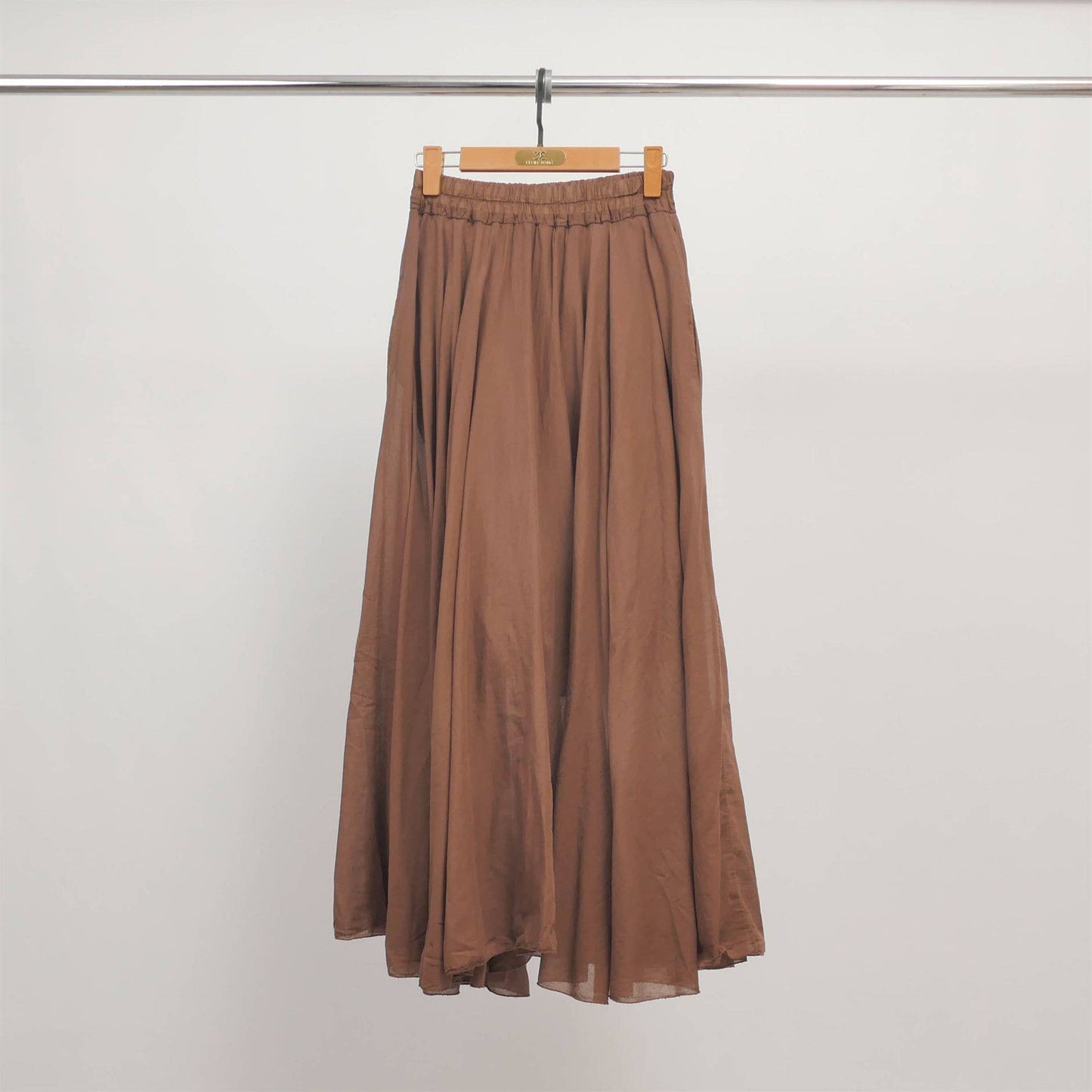 Flared long skirt in cotton voile DB75152