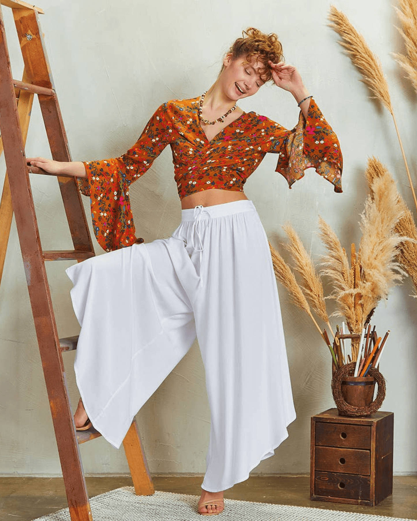 Boho Style Wide Leg Pants