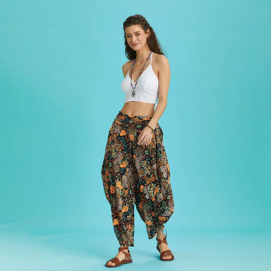 Floral Print Hippie Pants