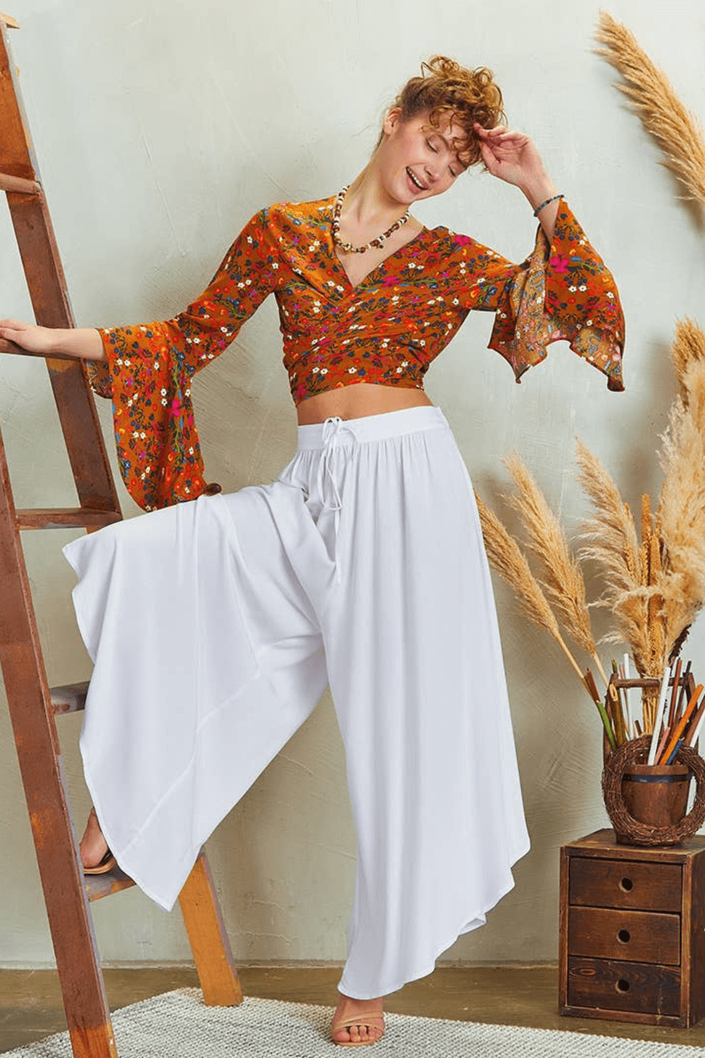Boho Style Wide Leg Pants