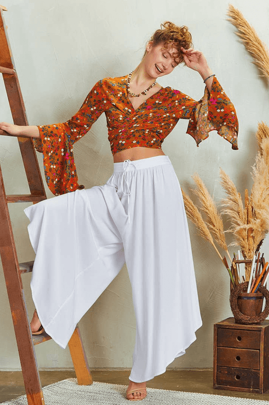 Boho Style Wide Leg Pants