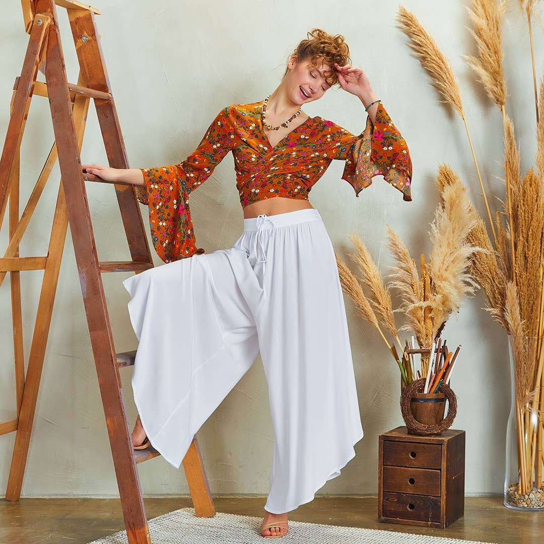 Boho Style Wide Leg Pants