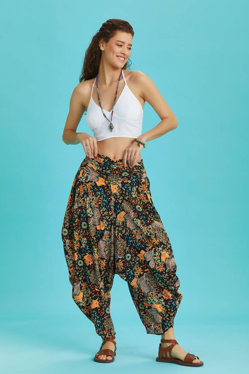 Floral Print Hippie Pants