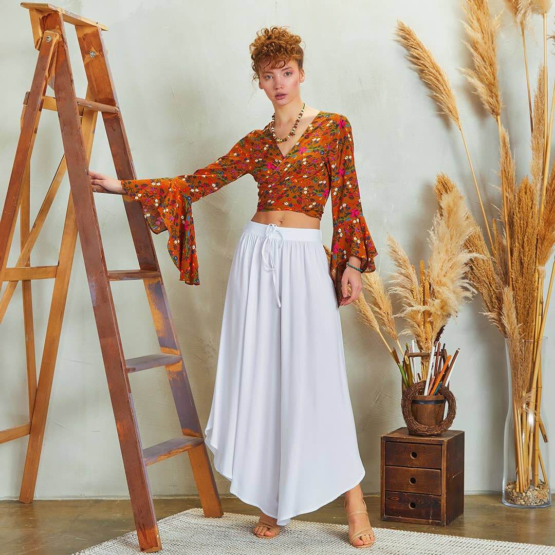 Boho Style Wide Leg Pants