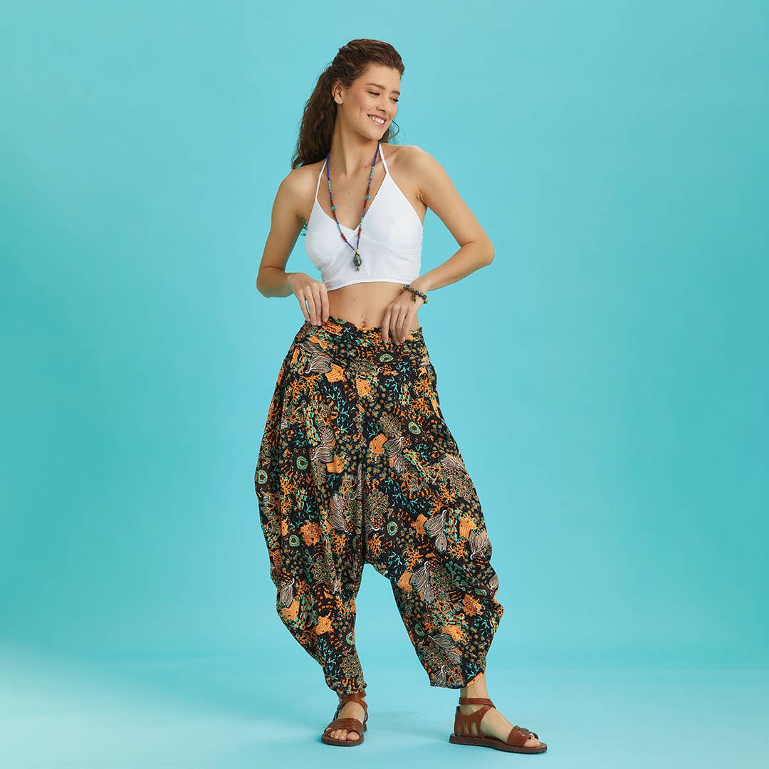 Floral Print Hippie Pants