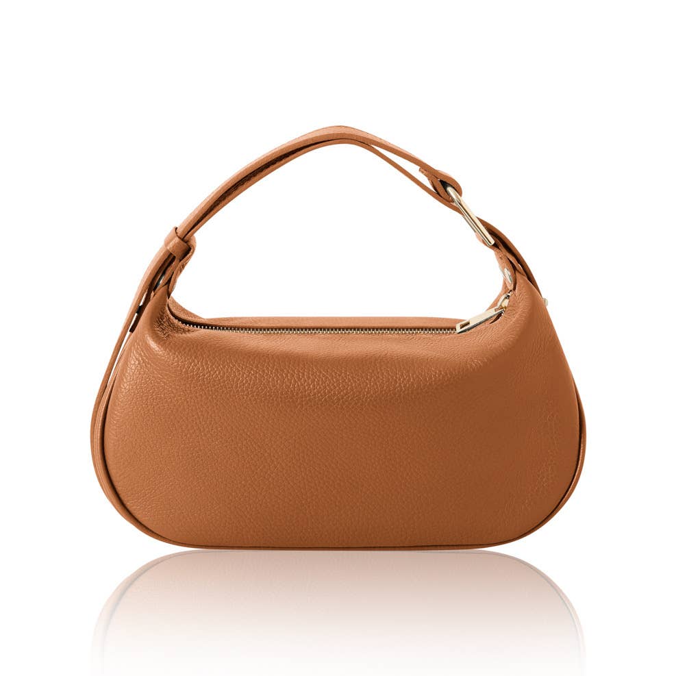 Italian Leather Crescent Bag – Versatile Convertible Design