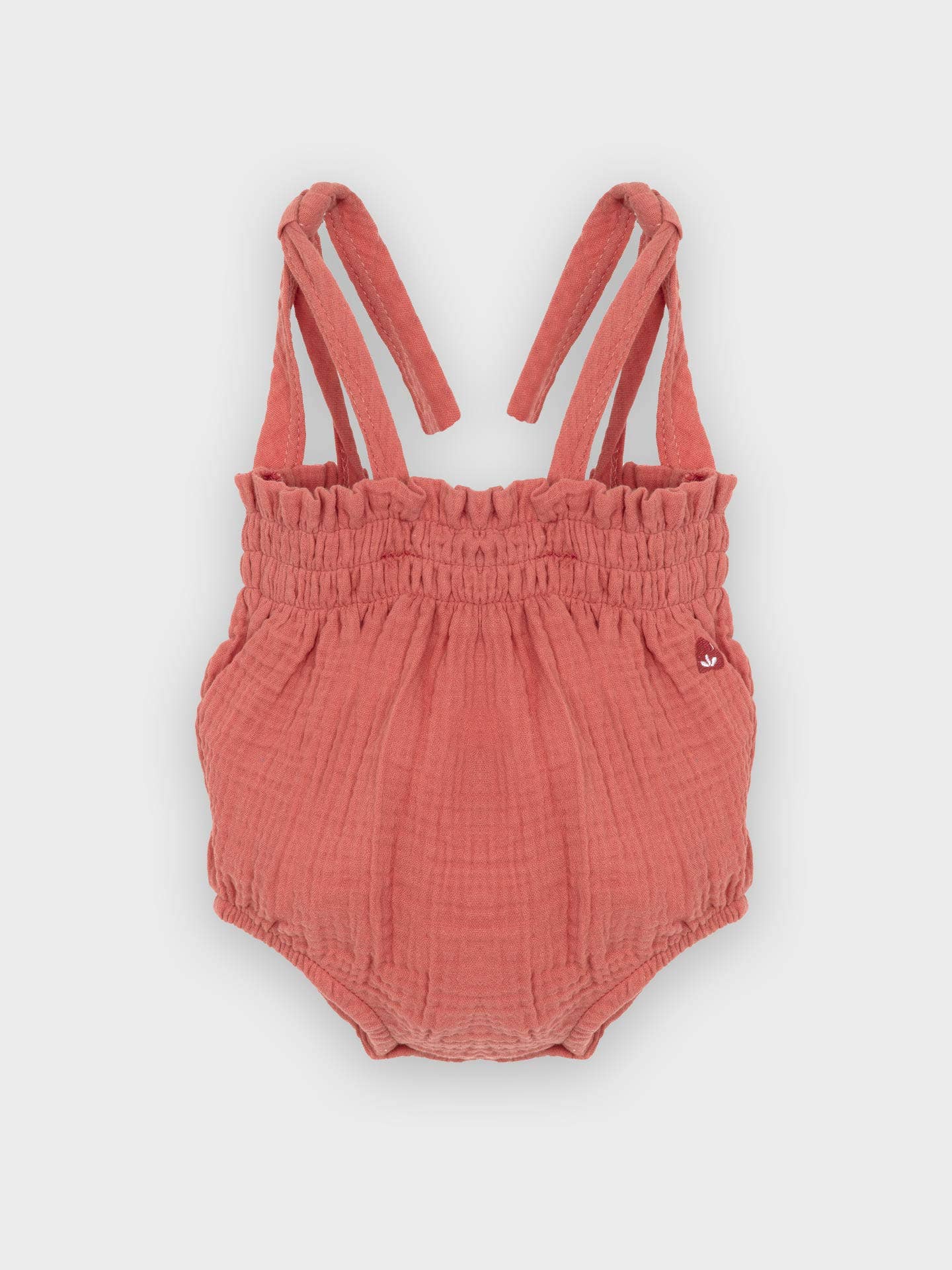 Organic Cotton Baby Girl Romper with Straps
