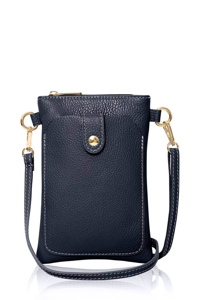 Italian Leather Phone Crossbody Bag – Handmade in Italy