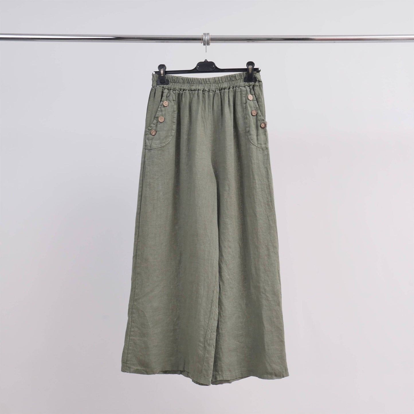 Linen wide leg pants 4352