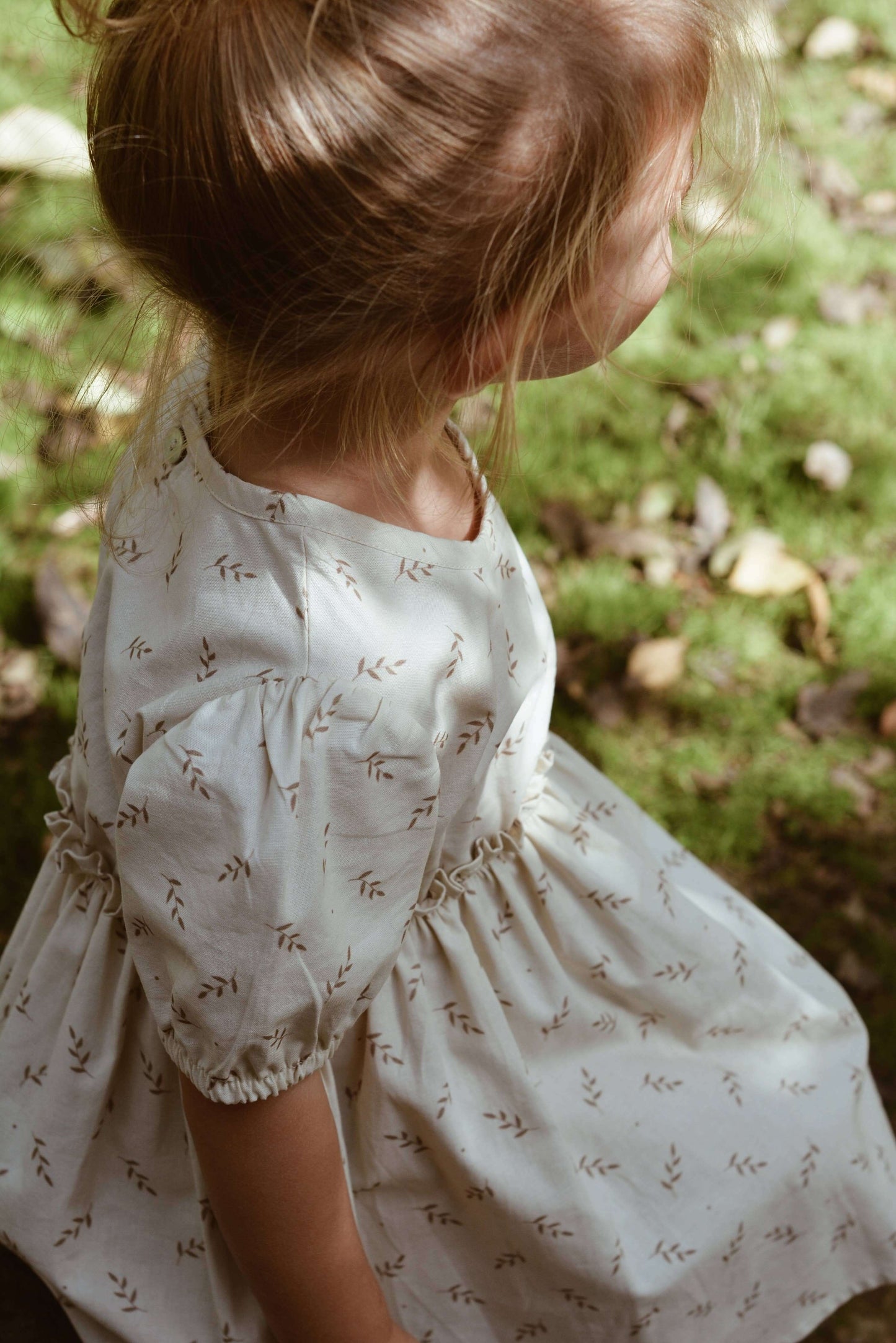 Baby Girl Floral Summer Dress – Beige, 100% Cotton, OEKO-TEX | ELIANE Dress