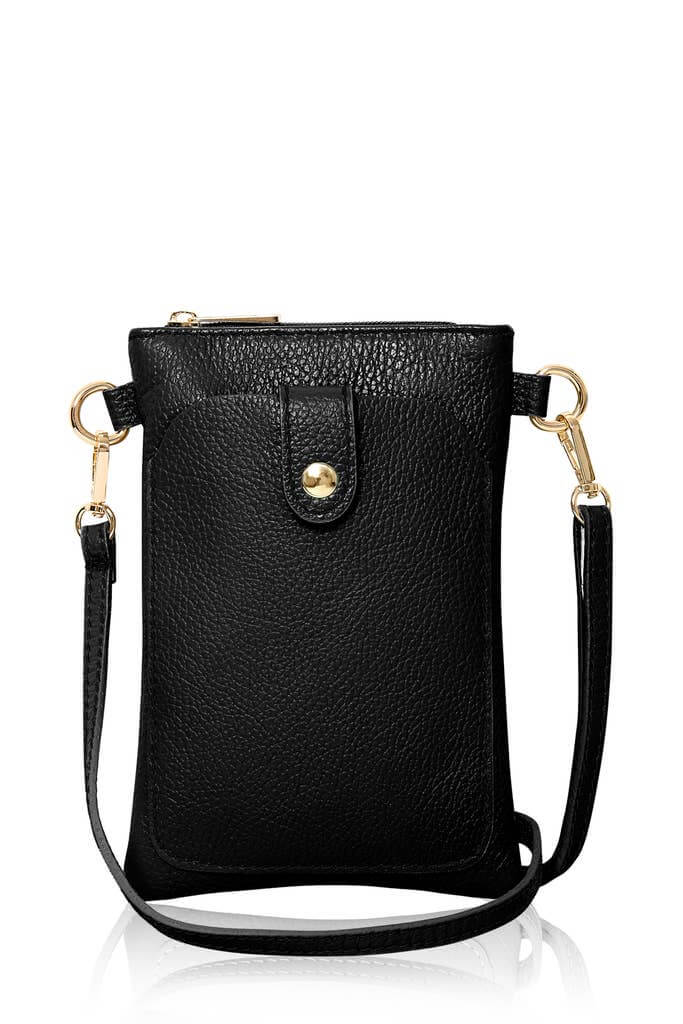 Italian Leather Phone Crossbody Bag – Handmade in Italy