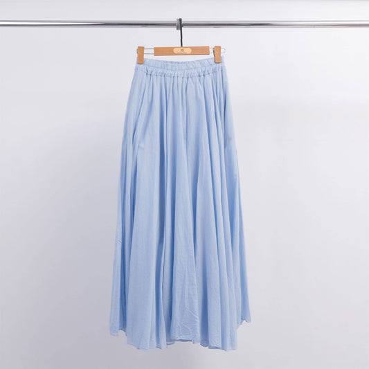 Flared long skirt in cotton voile DB75152