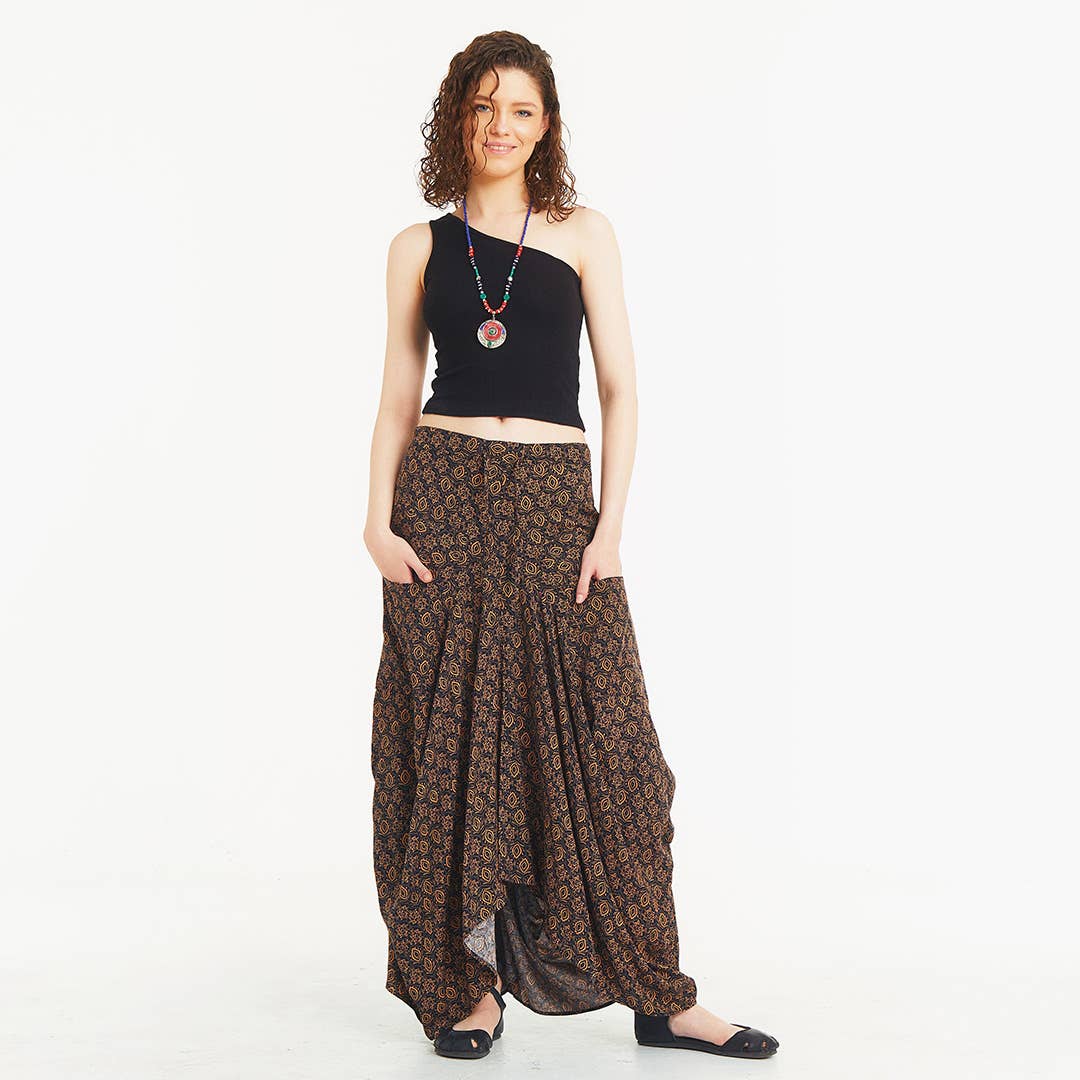 Waist Pocket Detail Long Skirt