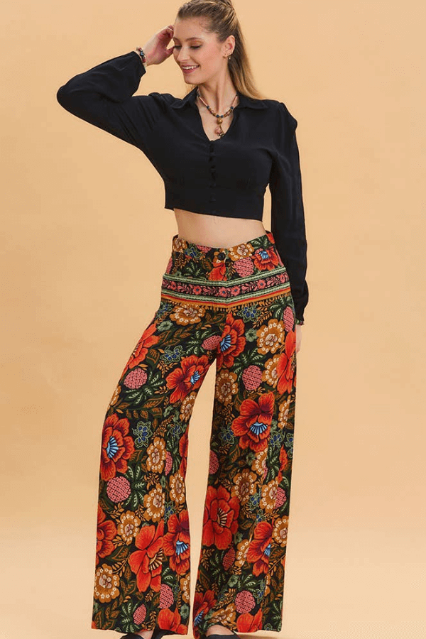High Waist Palazzo Trousers