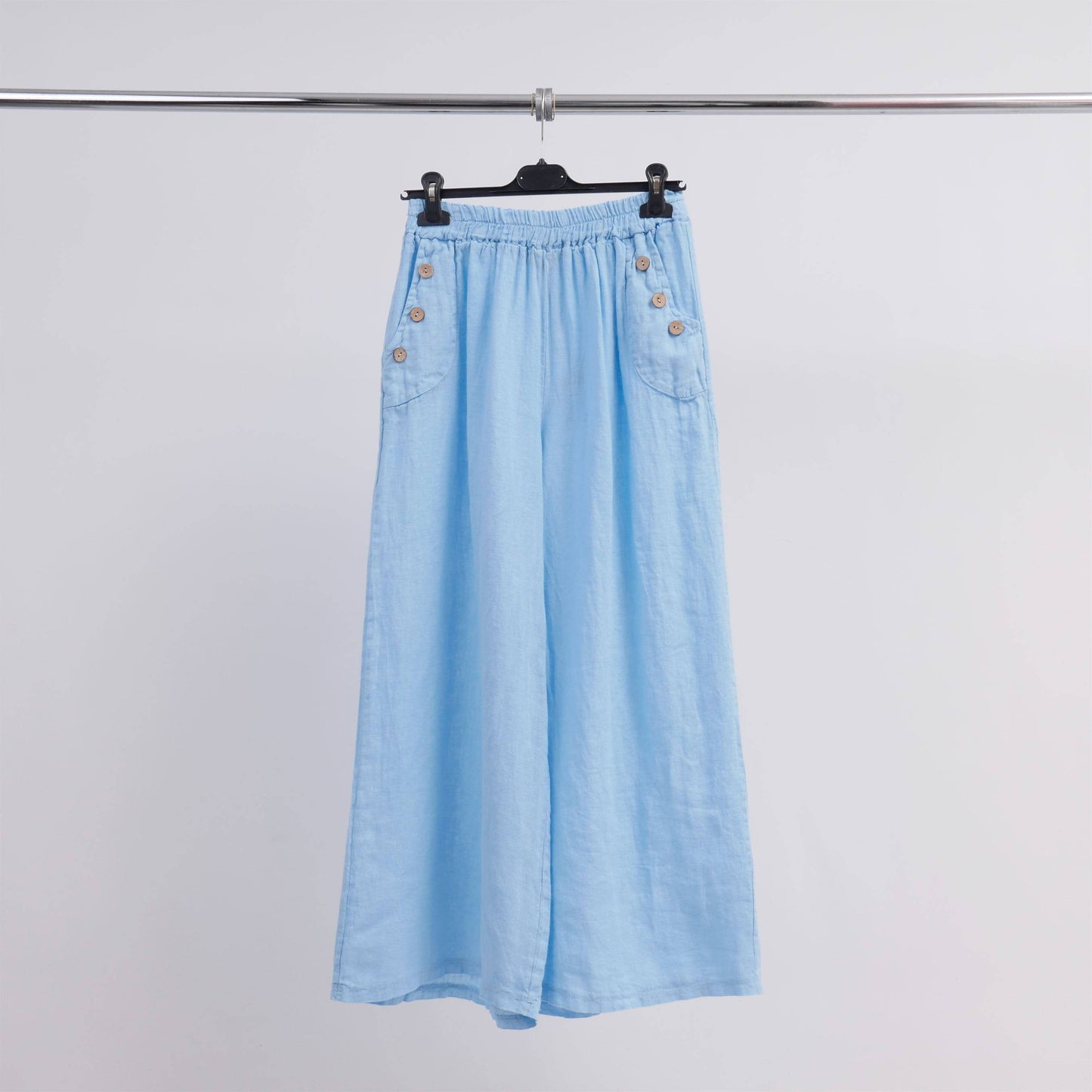 Linen wide leg pants 4352