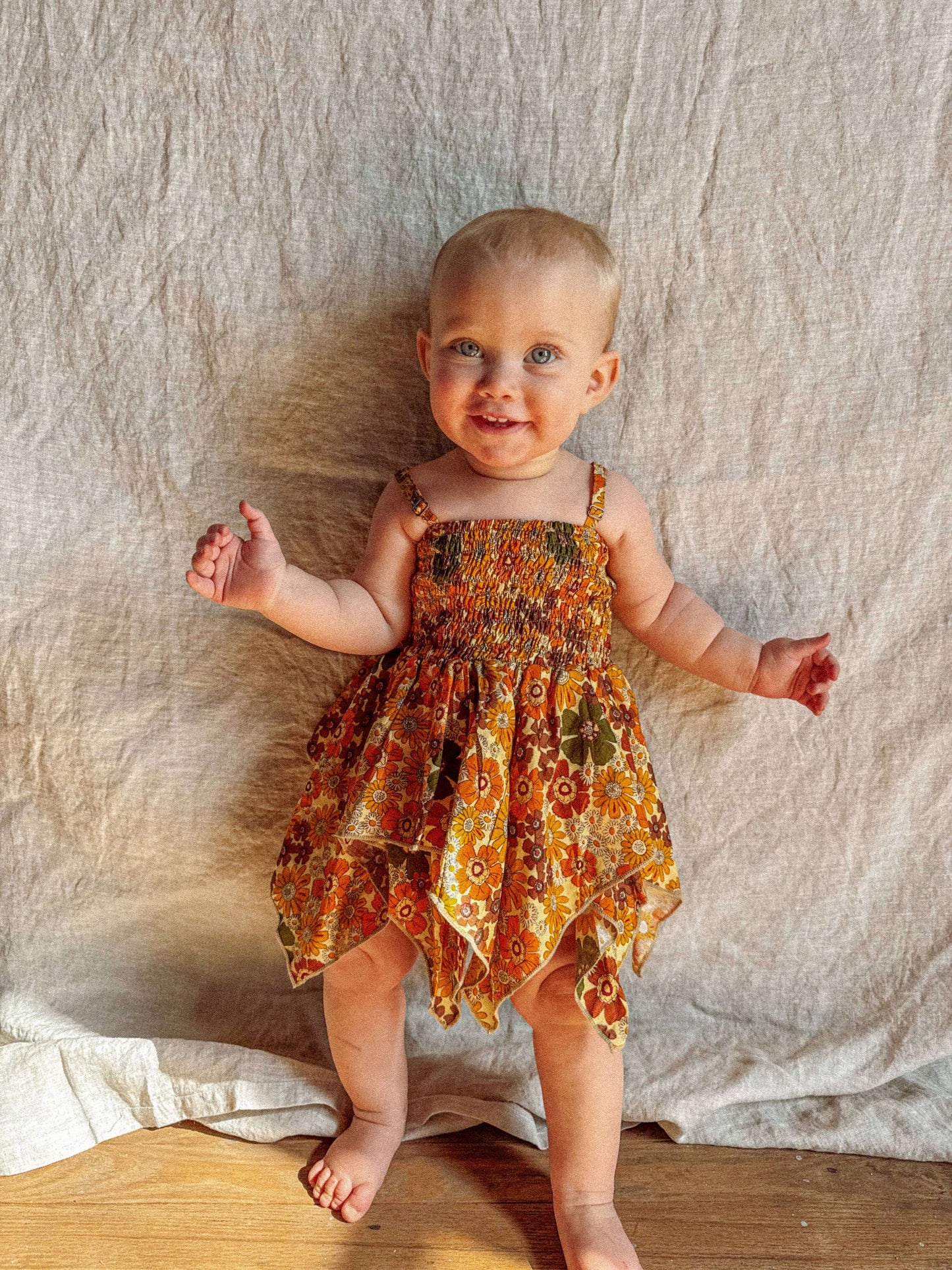 Baby Toddler Fairy Dress – Hippie Boho Kids Flower Dress, Adjustable Straps