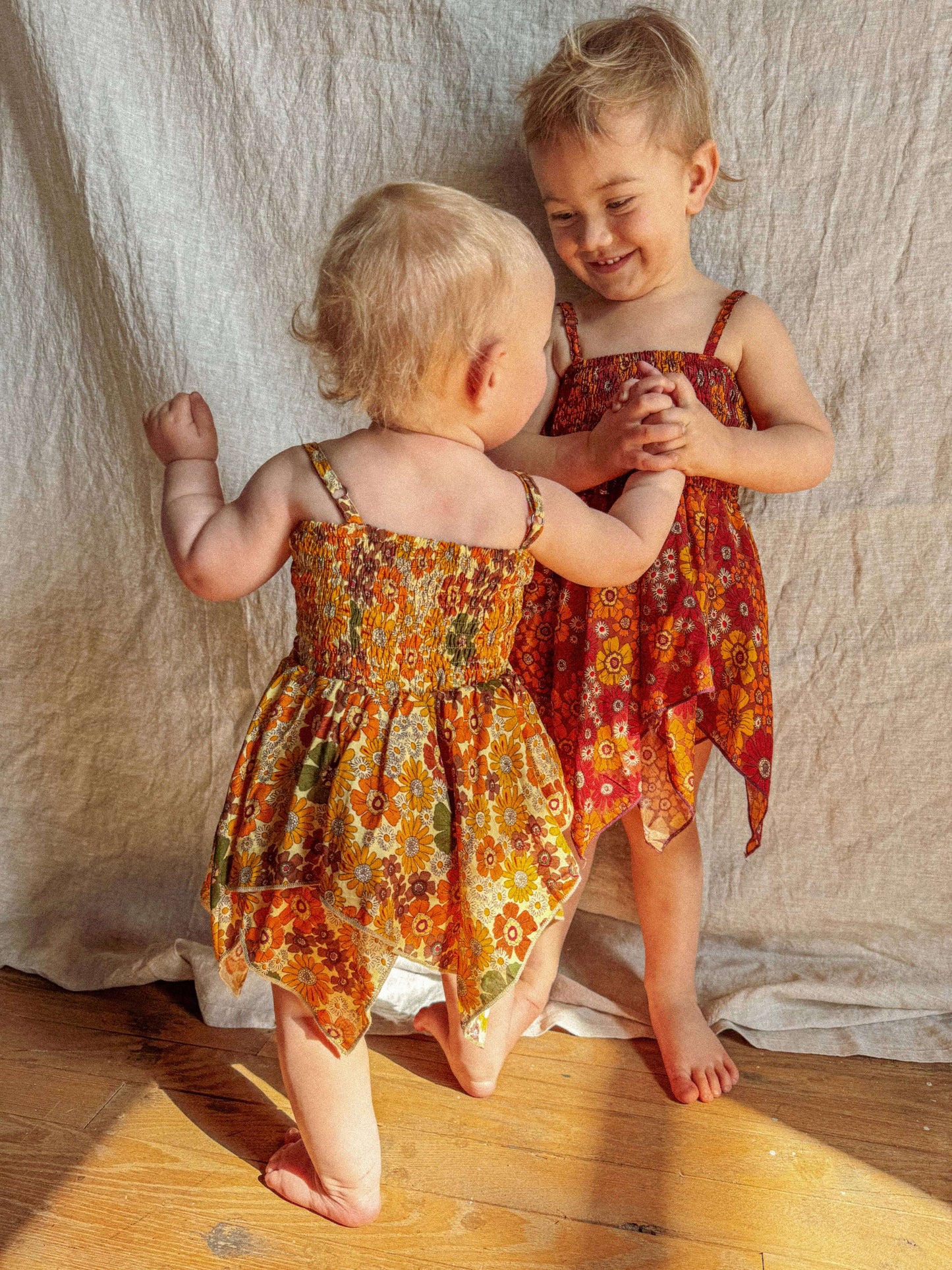 Baby Toddler Fairy Dress – Hippie Boho Kids Flower Dress, Adjustable Straps