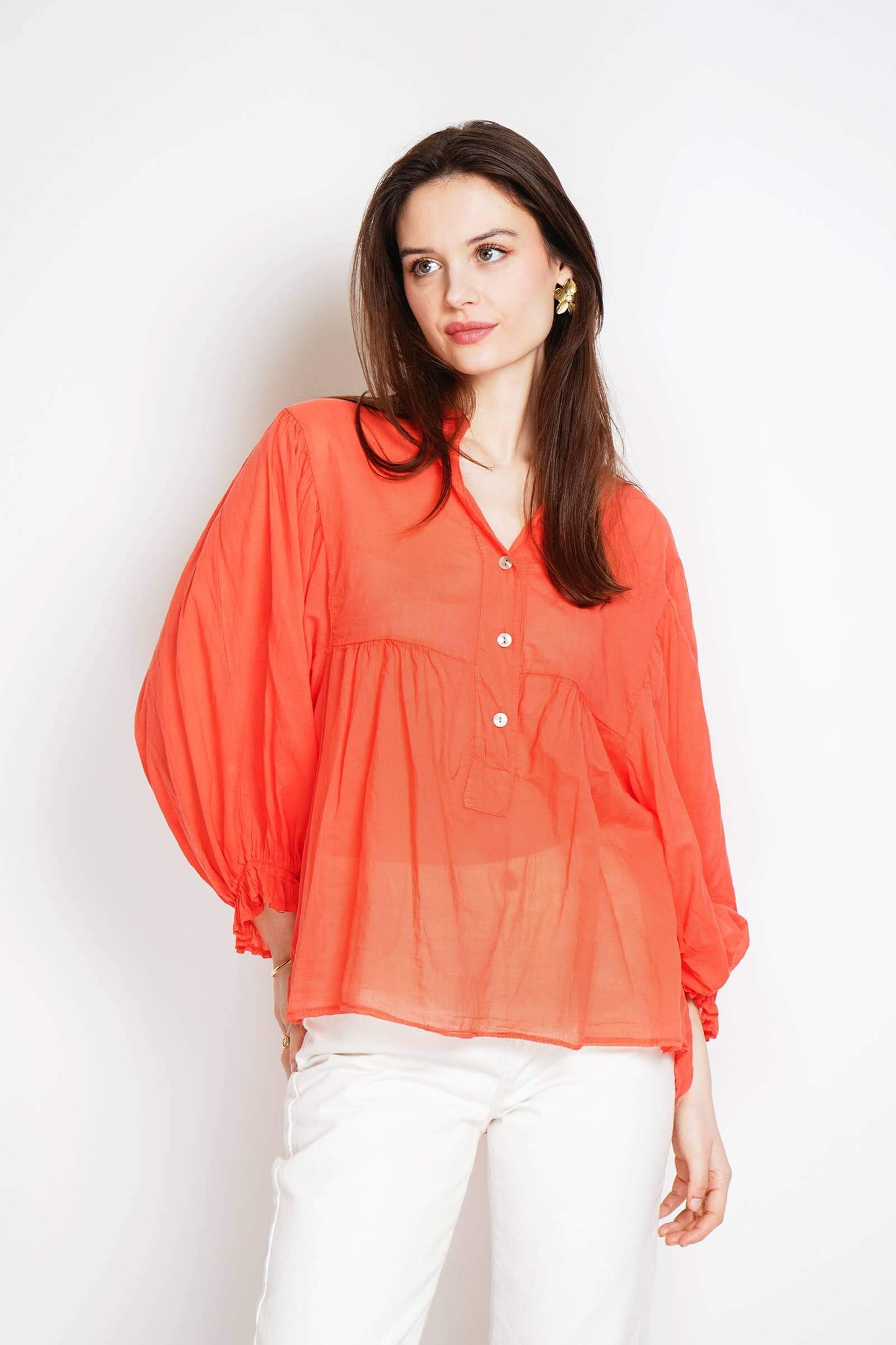 Cotton Voile Blouse – Lightweight, Elegant & Breathable