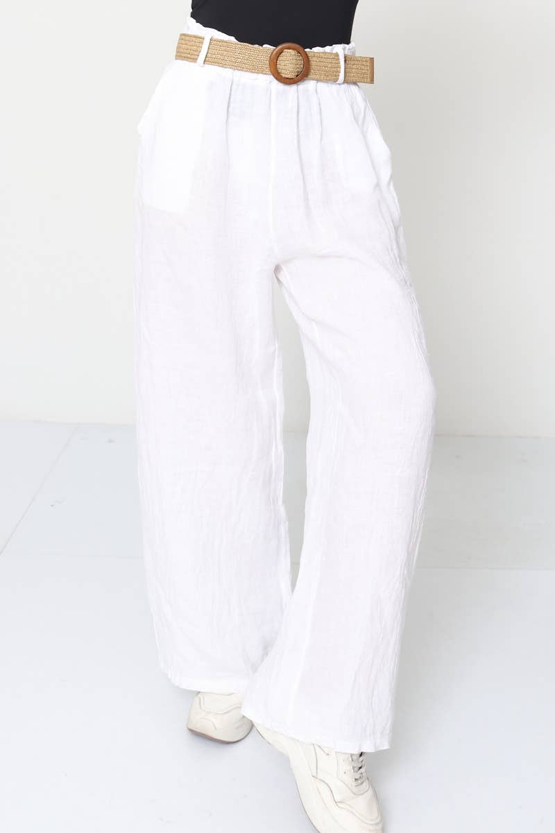 100% Linen Trousers REF. 5056