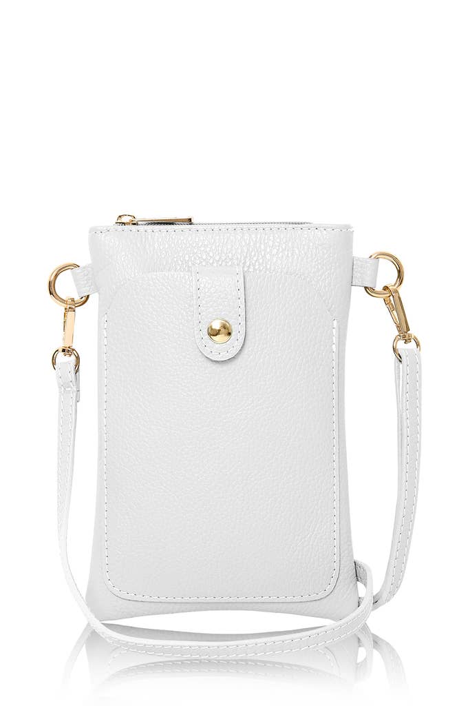 Italian Leather Phone Crossbody Bag – Handmade in Italy