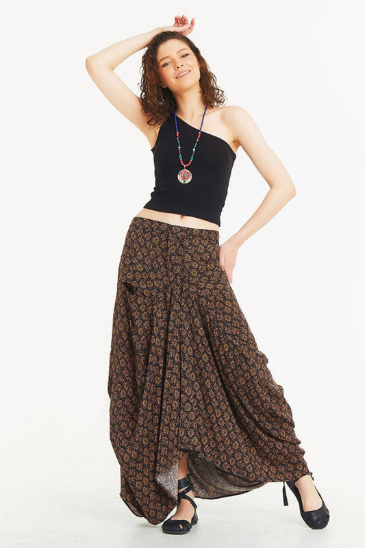 Waist Pocket Detail Long Skirt