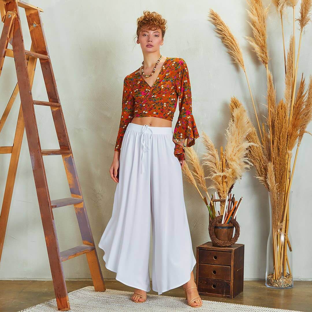 Boho Style Wide Leg Pants