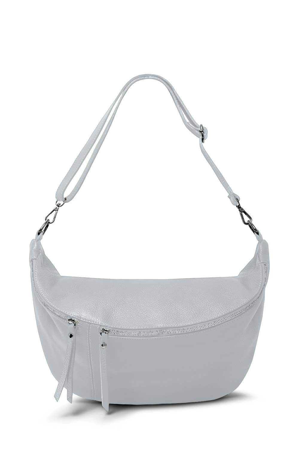 Oversized Italian Leather Crescent Bag – Versatile, Handmade in Italy