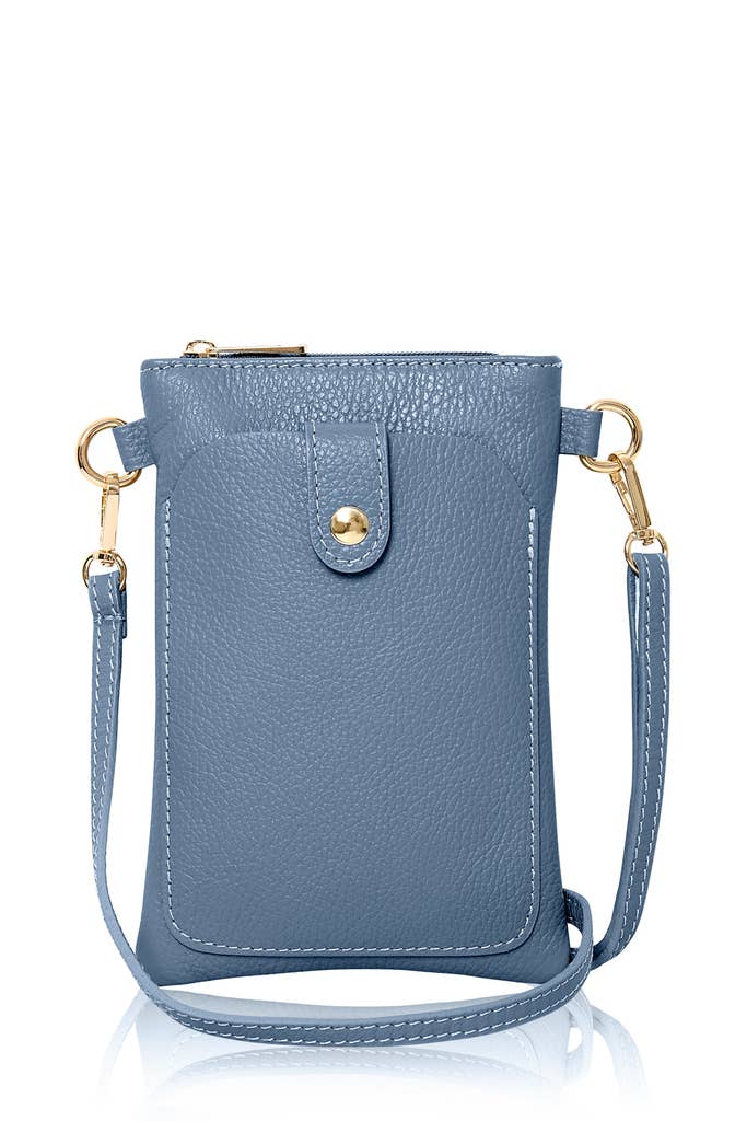 Italian Leather Phone Crossbody Bag – Handmade in Italy