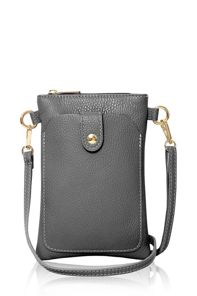 Italian Leather Phone Crossbody Bag – Handmade in Italy