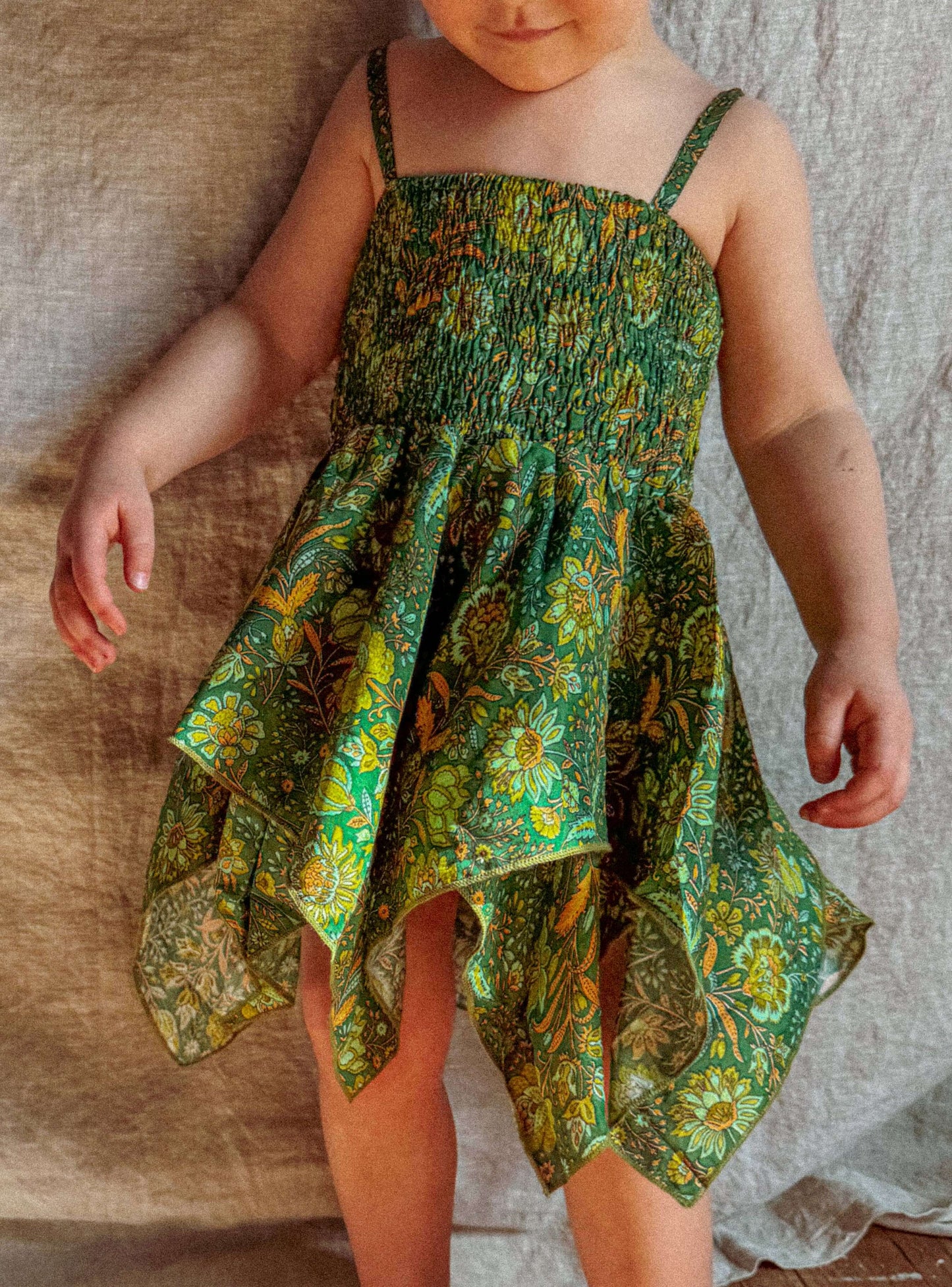 Baby Toddler Fairy Dress – Hippie Boho Kids Flower Dress, Adjustable Straps