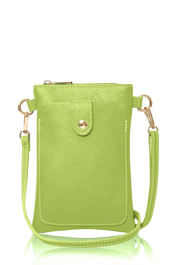Italian Leather Phone Crossbody Bag – Handmade in Italy