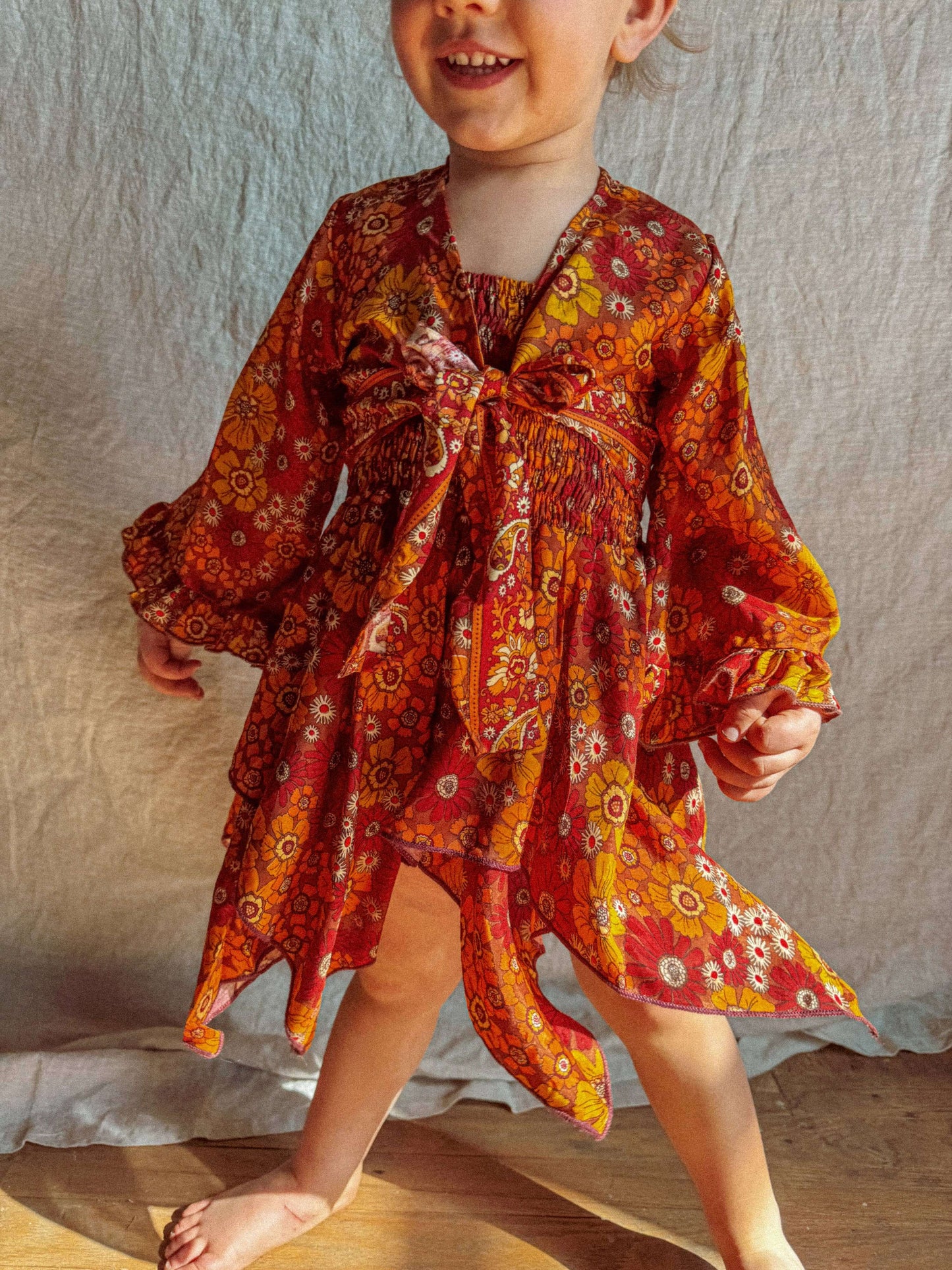Baby Toddler Fairy Dress – Hippie Boho Kids Flower Dress, Adjustable Straps
