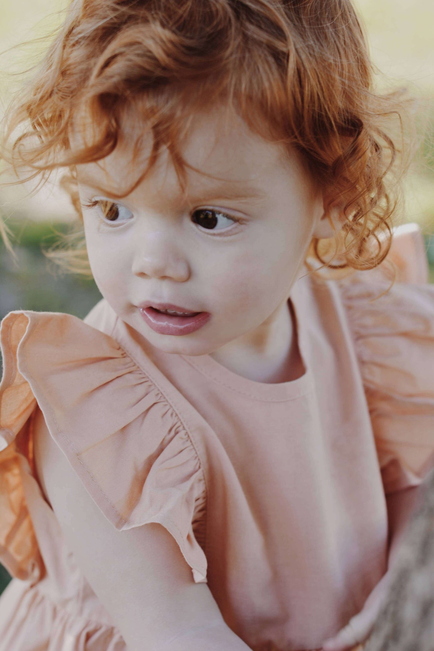 DINA Dress Apricot (18-24M Girls) – 100% Cotton, Ethical Kidswear