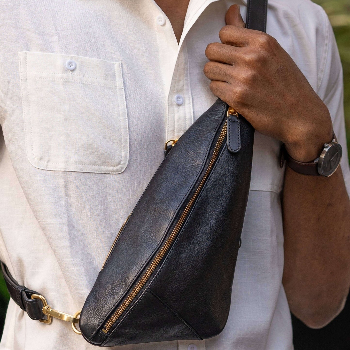 City Tales Leather Sling Bag