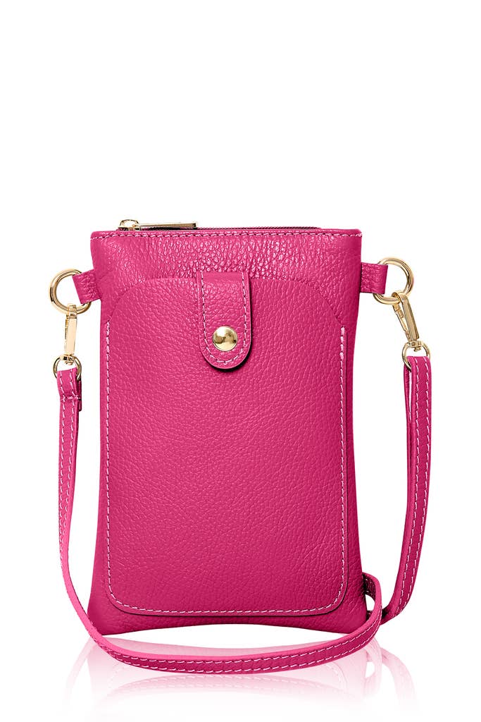 Italian Leather Phone Crossbody Bag – Handmade in Italy