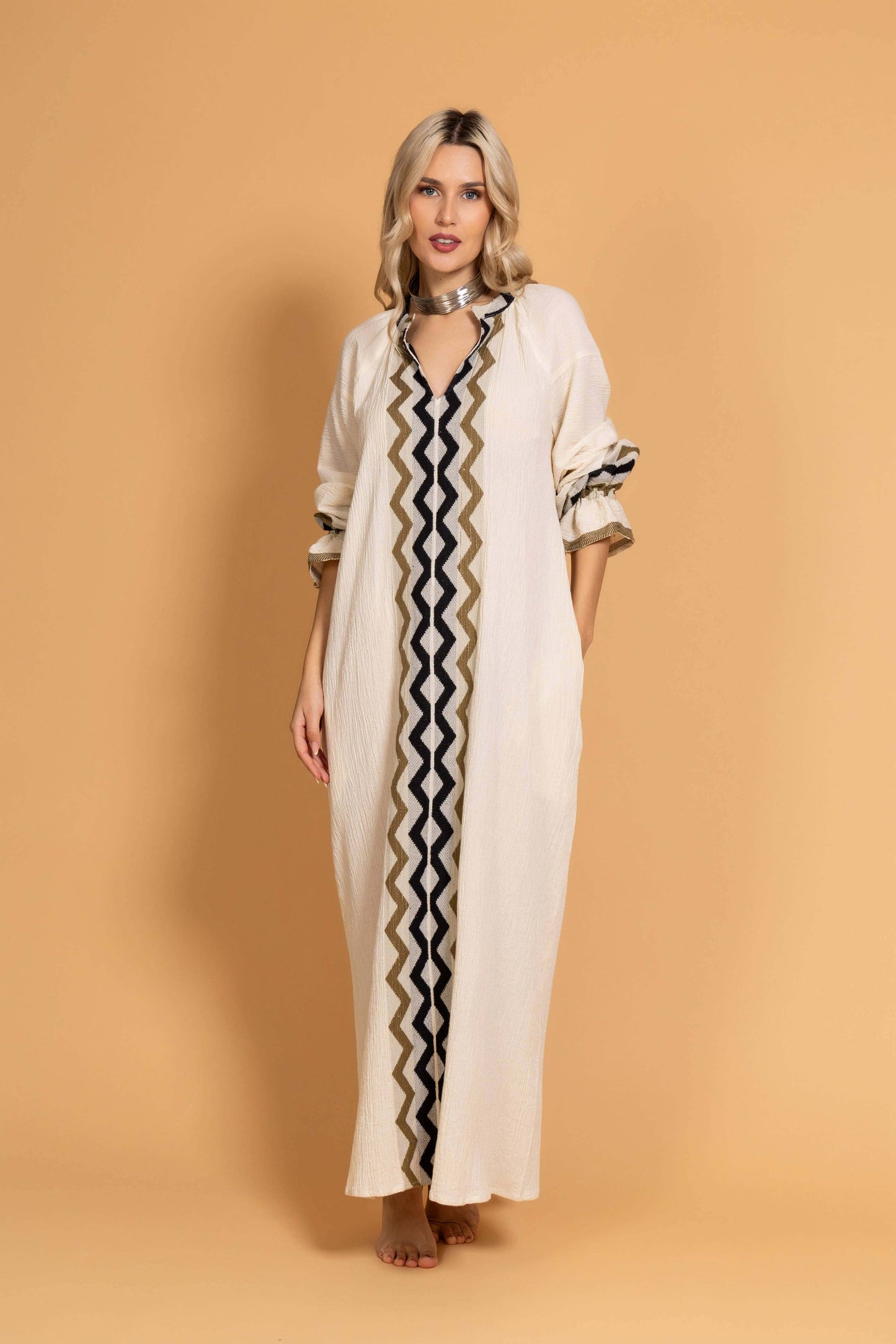 Cotton Jacquard Woven Dress