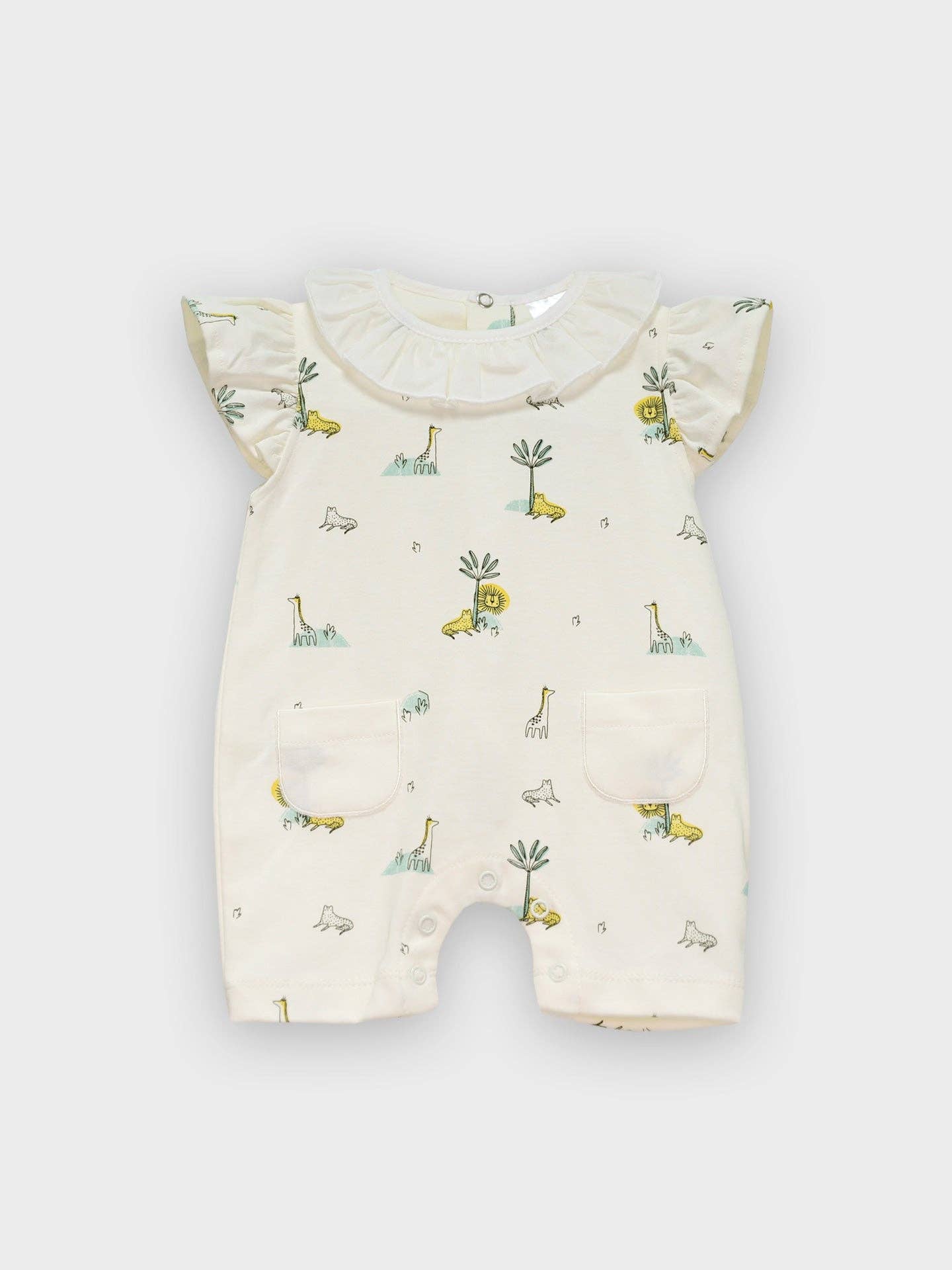 Safari-Themed Baby Girl Romper