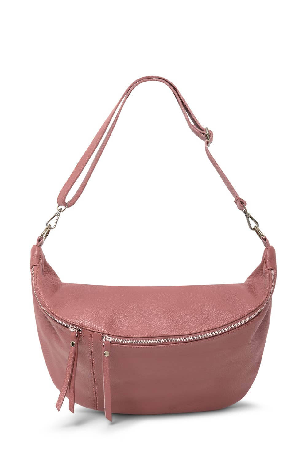 Oversized Italian Leather Crescent Bag – Versatile, Handmade in Italy