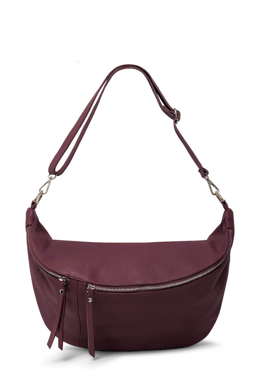 Oversized Italian Leather Crescent Bag – Versatile, Handmade in Italy