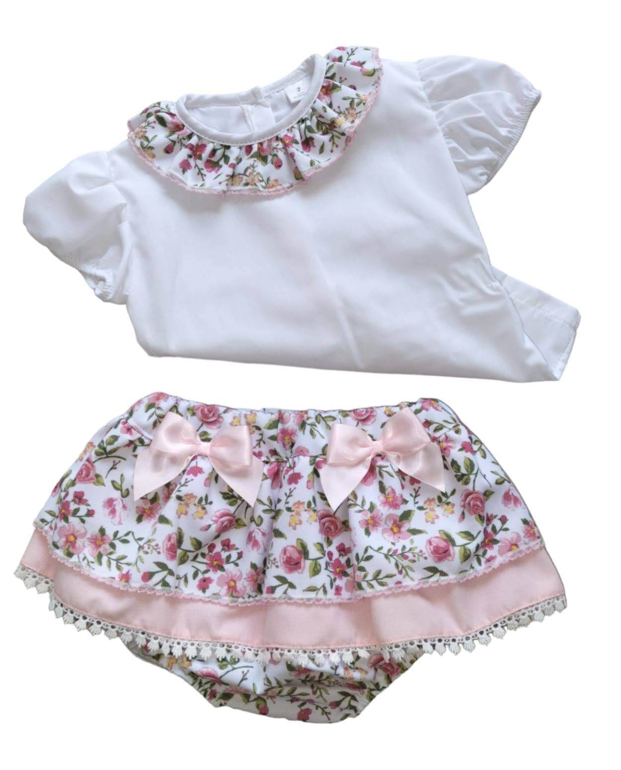 Fluffy Flowery Baby Outfit
