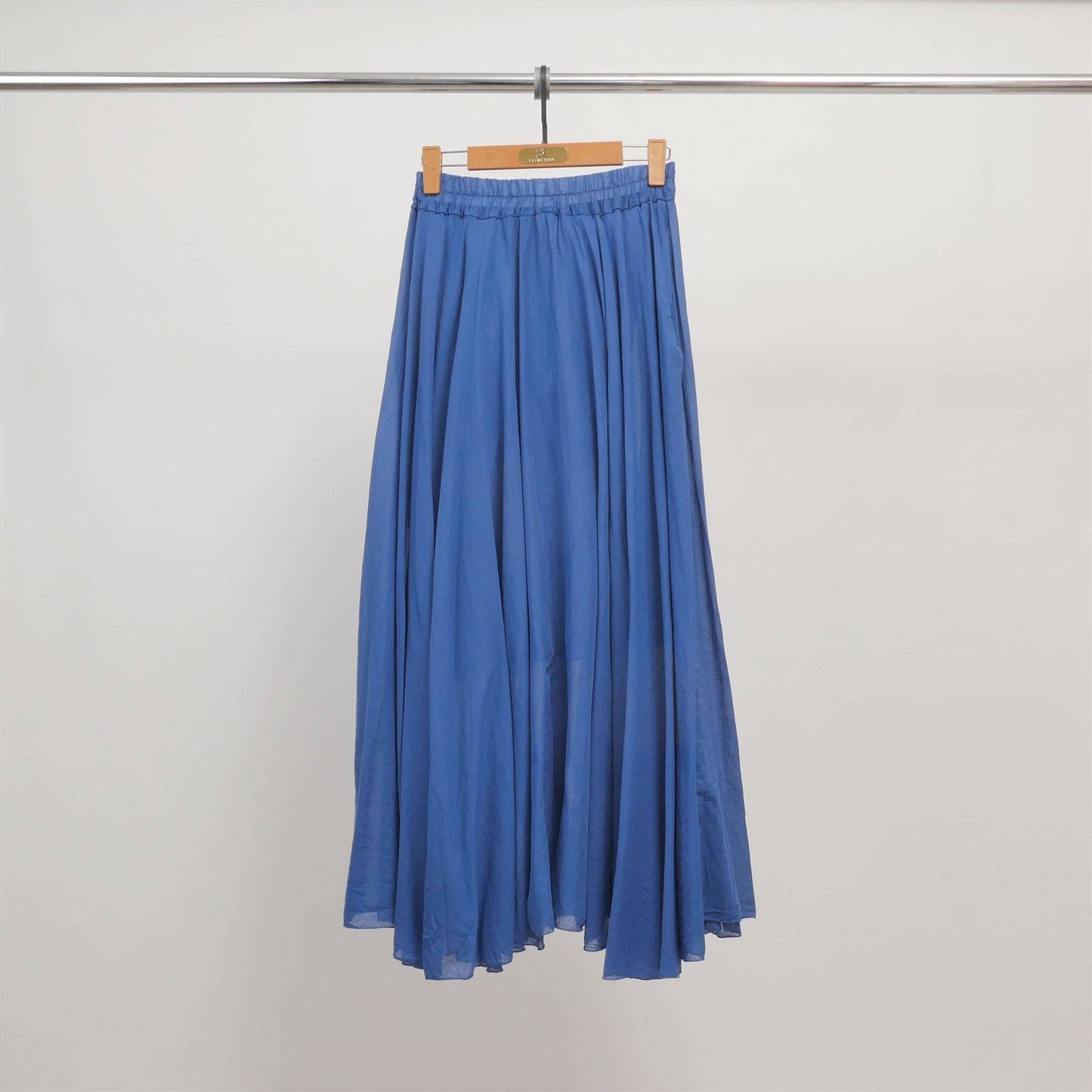 Flared long skirt in cotton voile DB75152