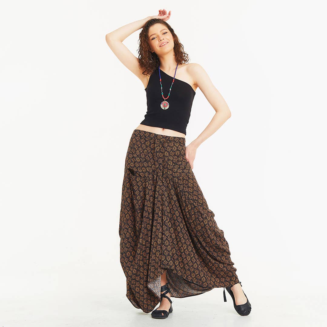 Waist Pocket Detail Long Skirt