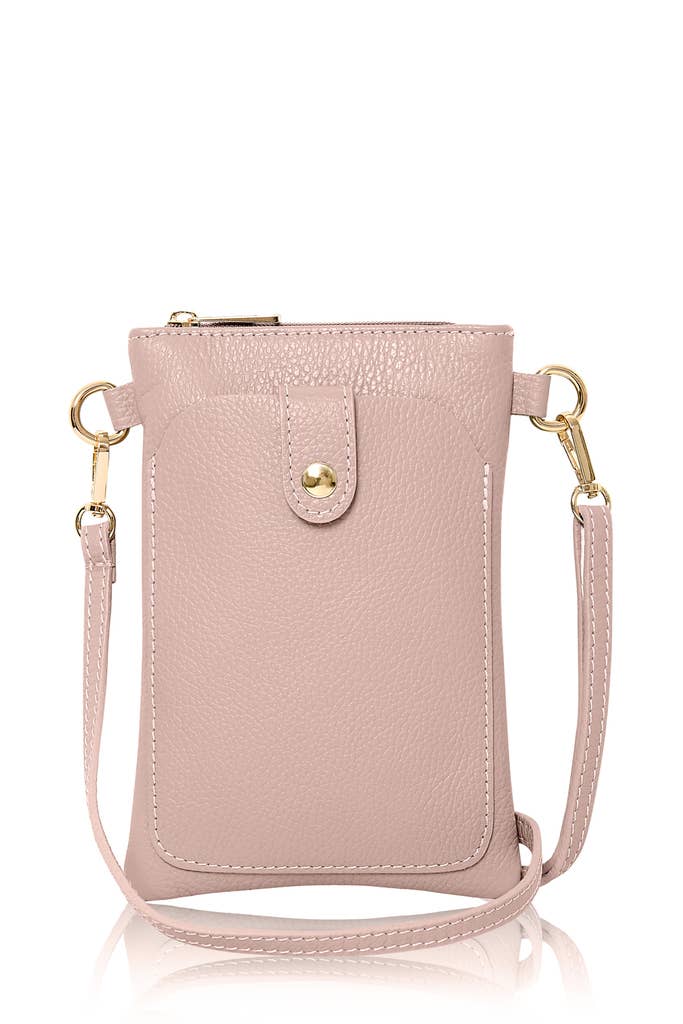 Italian Leather Phone Crossbody Bag – Handmade in Italy