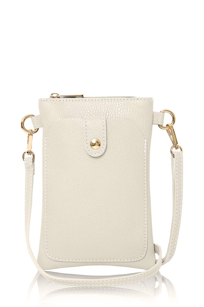 Italian Leather Phone Crossbody Bag – Handmade in Italy