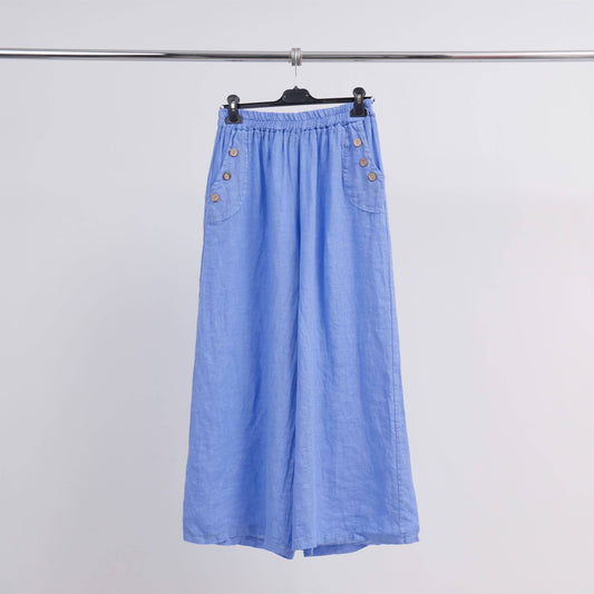 Linen wide leg pants 4352