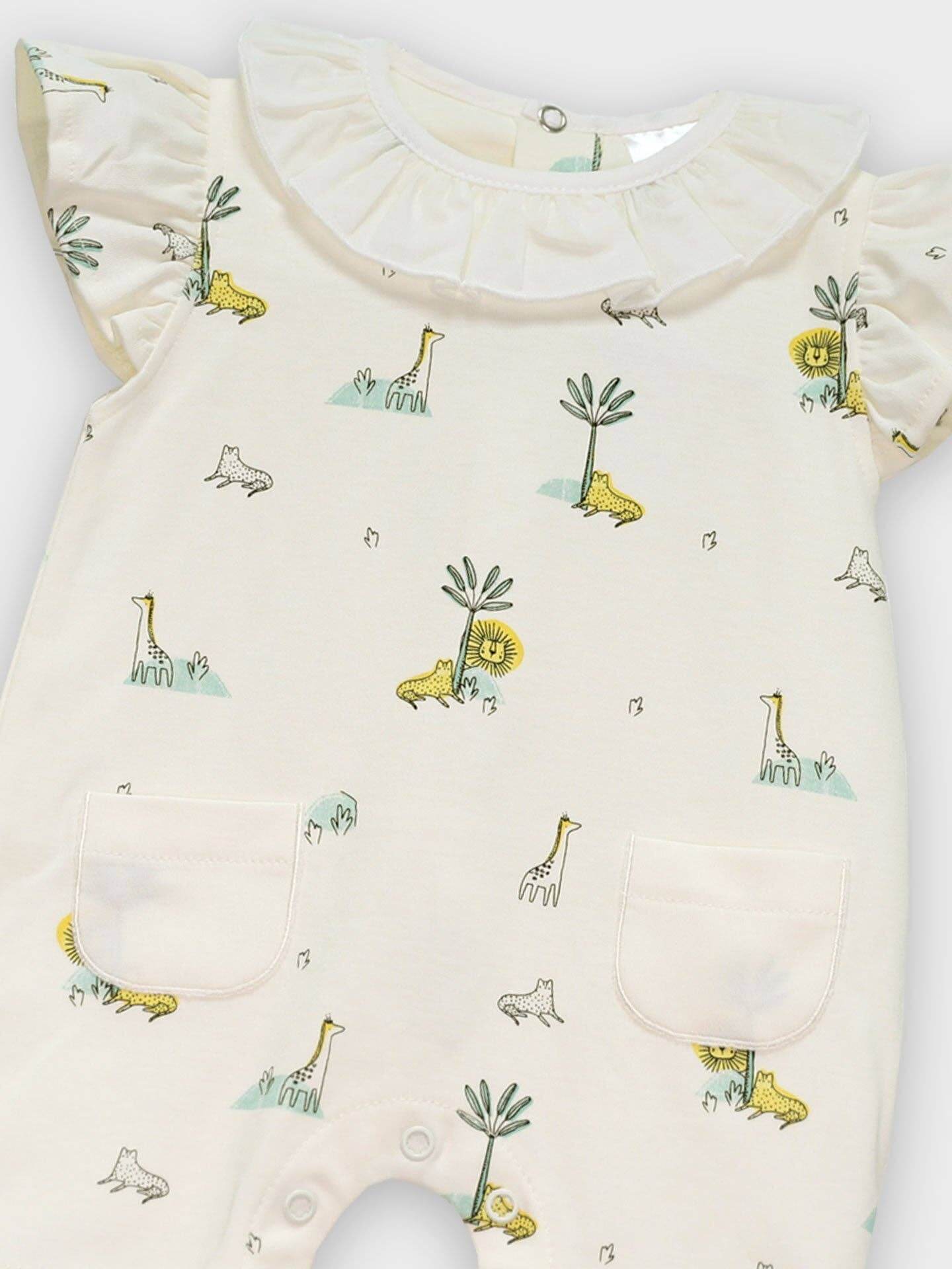 Safari-Themed Baby Girl Romper