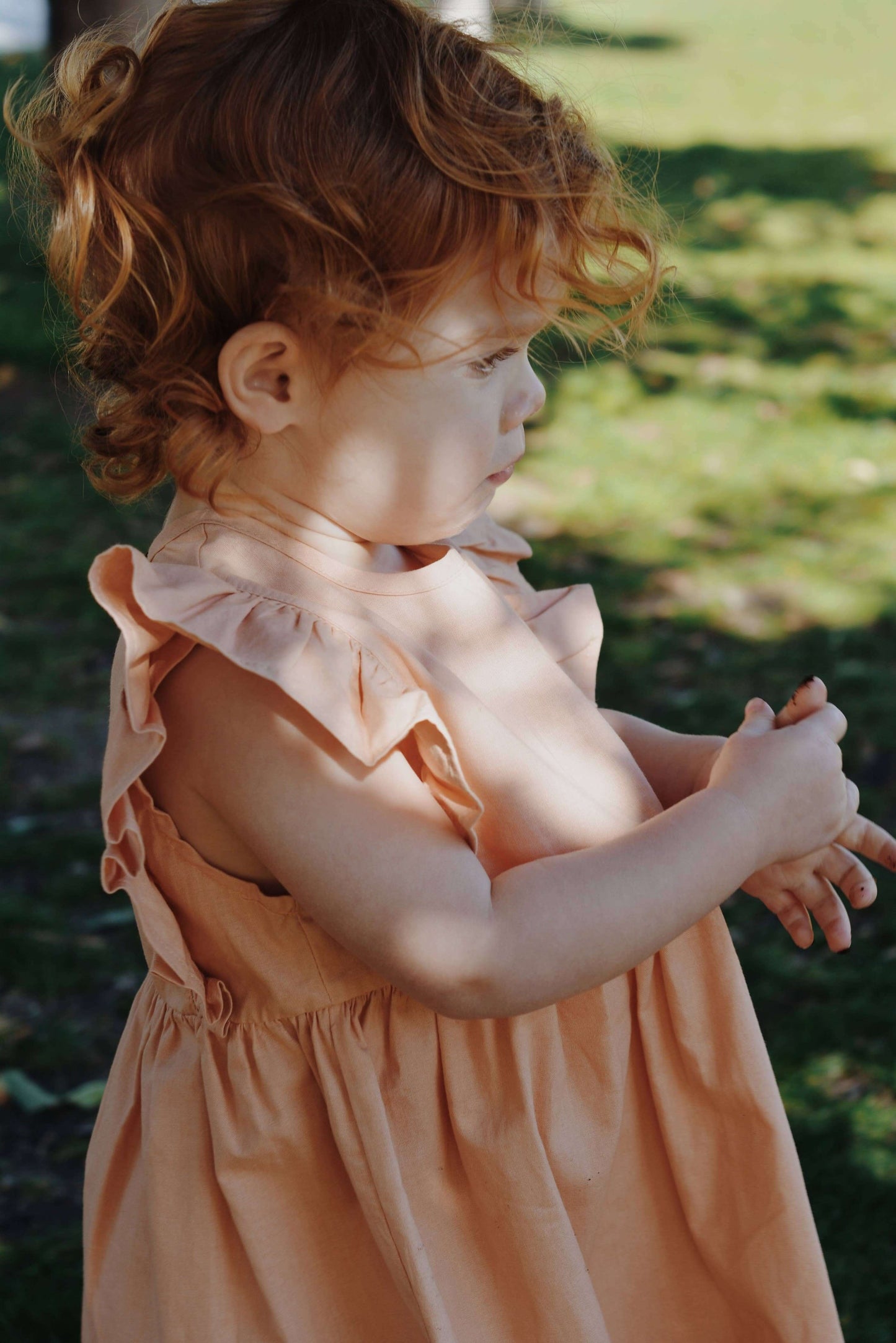 DINA Dress Apricot (18-24M Girls) – 100% Cotton, Ethical Kidswear
